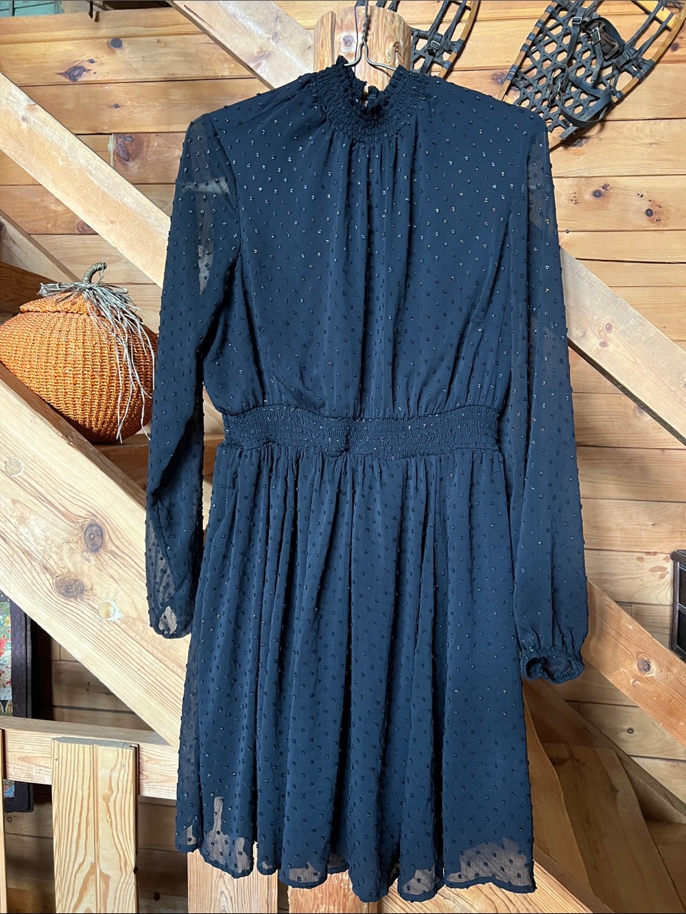 TORRID Size 1 Black Dress * Sheer Elastic Waist FALL